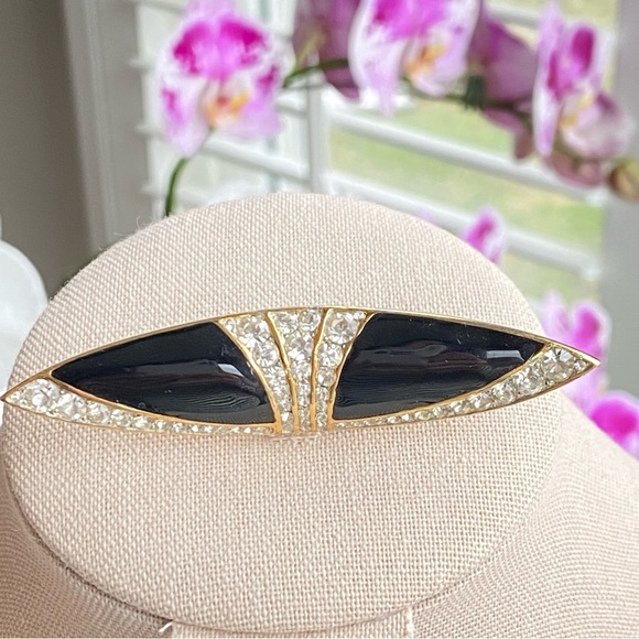 Chic! Vintage Adrienne Vittadini Art Deco Signed Brooch - Picture 2 of 8